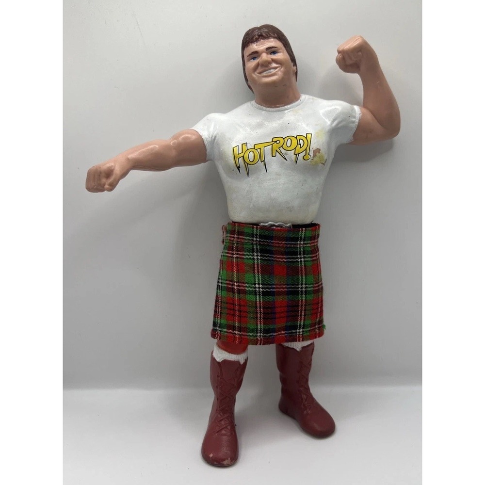 1984 WWF LJN Roddy Piper Brown Boots Kilt Original Paint Titan Sports Wrestler